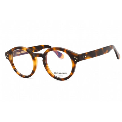 Cutler And Gross Unisex Eyeglasses - Tortoiseshell/Brown Round Frame | CG1291V2 004 ,