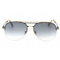 Cutler and Gross Unisex Sunglasses - Half Rim Black/Gold Metal Frame | CGSN1372 001 ,