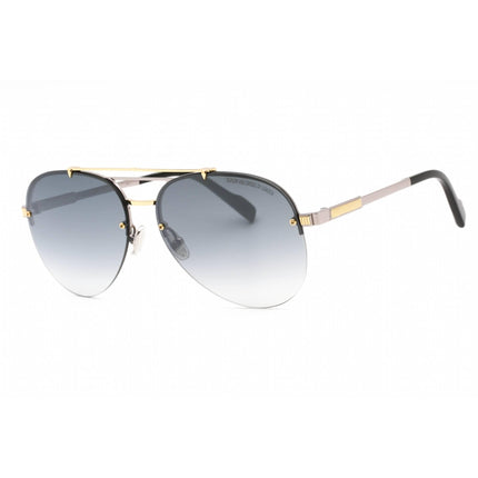 Cutler and Gross Unisex Sunglasses - Half Rim Gunmetal/Gold Metal Frame | CGSN1372 003 ,