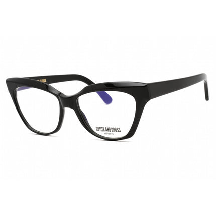 Cutler And Gross Women's Eyeglasses - Black Cat Eye Frame Clear Lens | CG1288 006 ,