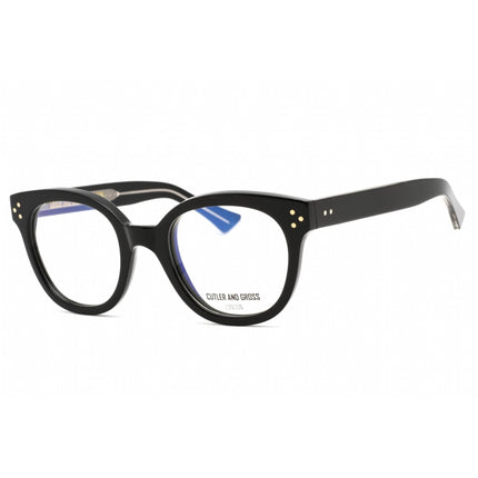 Cutler And Gross Women's Eyeglasses - Black Round Shape Frame Clear Lens | CG1298 004 ,