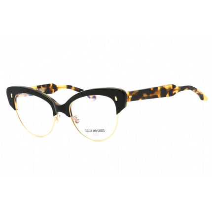 Cutler And Gross Women's Eyeglasses - Camouflage Cat Eye Frame Clear Lens | CG1351 004 ,
