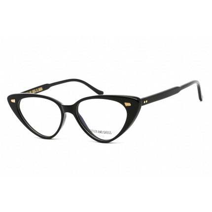 Cutler and Gross Women's Eyeglasses - Cat Eye Shape Black Acetate Frame | CG1322 001 ,