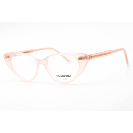 Cutler And Gross Women's Eyeglasses - Pink Cat Eye Shape Frame Clear Lens | CG1322 004 ,