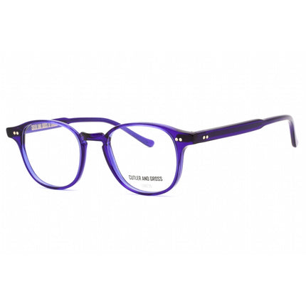 Cutler And Gross Women's Eyeglasses - Purple Rectangular Frame Clear Lens | CG1312 004 ,