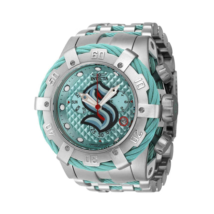 Invicta Men's Watch - NHL Seattle Kraken Chrono Light Blue and Silver Steel | 42019 ,