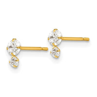 Madi K Kid's 14k  CZ  Post Earrings ,