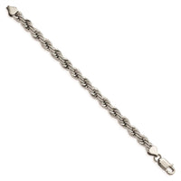 Stainless Steel Polished 7mm Rope Bracelet ,
