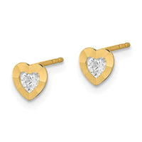 Madi K Kid's 14k CZ Heart Post Earrings ,