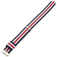 Daniel Wellington BDW-0302DW Men's Classic Canterbury 20mm Nato Navy, White & Red Nylon Watch Strap ,