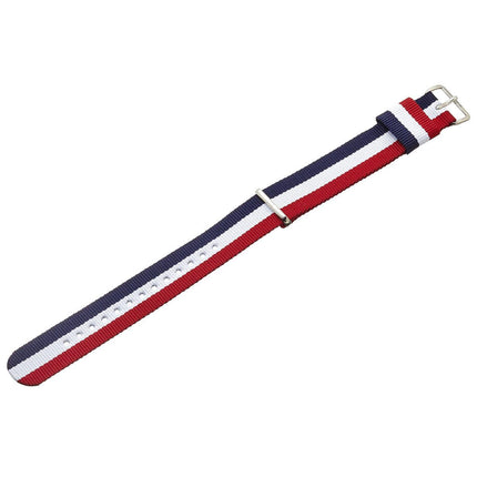 Daniel Wellington BDW-0403DW Men's Classic Cambridge Nato 20mm Navy, Red & White Nylon Watch Strap ,