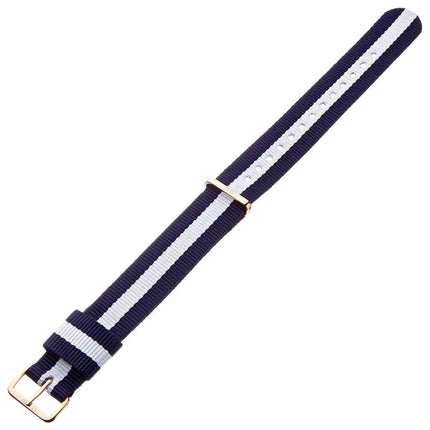 Daniel Wellington BDW-0703DW Classic Glasgow 18mm Navy Blue & White Nylon Watch Strap ,