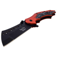 Dark Side Blades Folding Knife - Spring Assisted Skull Design Red Handle | DS-A079RD ,