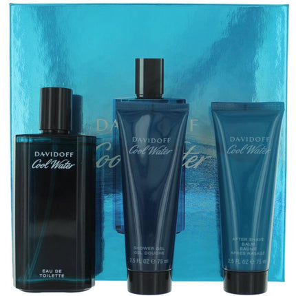 Davidoff Men's Gift Set - Cool Water Invigorating Fusion Masculine Scent, 3 Piece ,