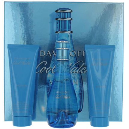 Davidoff Women's Gift Set - Cool Water Invigorating Fusion Feminine Scent, 3 Piece ,