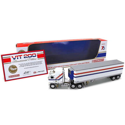 DCP/First Gear 1/64 Tandem-Axle Trailer - Kenworth K100 COE Aerodyne Sleeper White ,