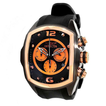 Invicta 10065 Men's Lupah Revolution Black Ion Plated Rubber Strap Chronograph Watch ,