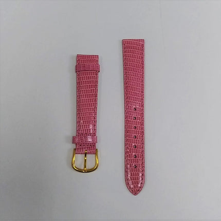 Debeer 16mm Pink Textured Lizard Watch Band ,