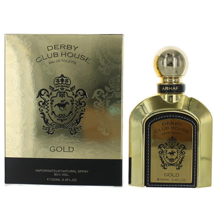 Derby Club House Gold by Armaf, 3.4 oz Eau De Toilette Spray For Men ,