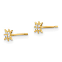Madi K Kid's 14k  CZ Star Post Earrings ,