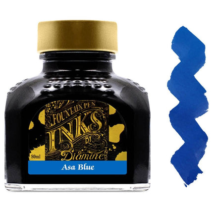 Diamine Fountain Pen Ink Bottle - 80 ml Asa Blue | 7078 ,