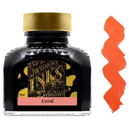 Diamine Fountain Pen Ink Bottle - 80 ml Coral | 7041 ,