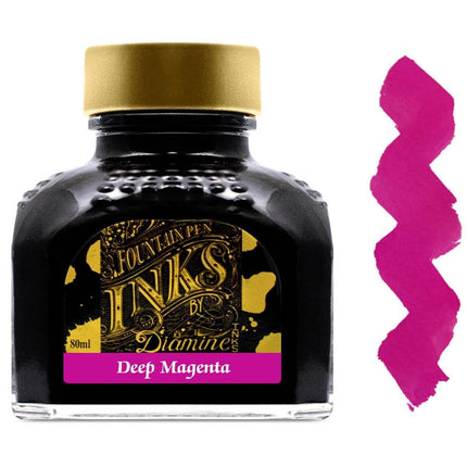 Diamine Fountain Pen Ink Bottle - 80 ml Deep Magenta | 7030 ,