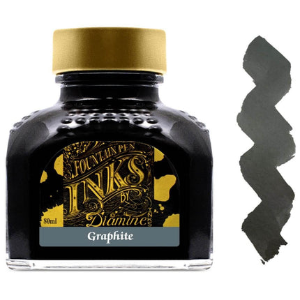 Diamine Fountain Pen Ink Bottle - 80 ml Graphite | 7071 ,