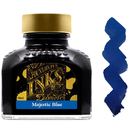 Diamine Fountain Pen Ink Bottle - 80 ml Majestic Blue | 7056 ,