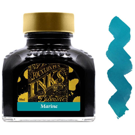 Diamine Fountain Pen Ink Bottle - 80 ml Marine | 7066 ,