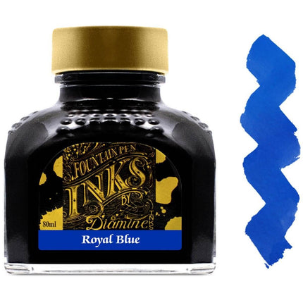 Diamine Fountain Pen Ink Bottle - 80 ml Royal Blue | 7002 ,