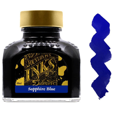 Diamine Fountain Pen Ink Bottle - 80 ml Sapphire Blue | 7034 ,