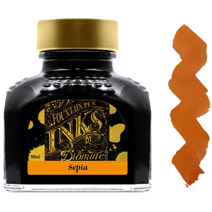 Diamine Fountain Pen Ink Bottle - 80 ml Sepia | 7013 ,
