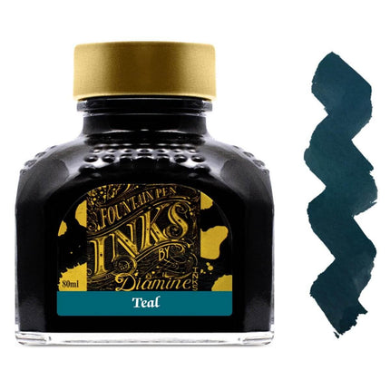 Diamine Fountain Pen Ink Bottle - 80 ml Teal | 7052 ,