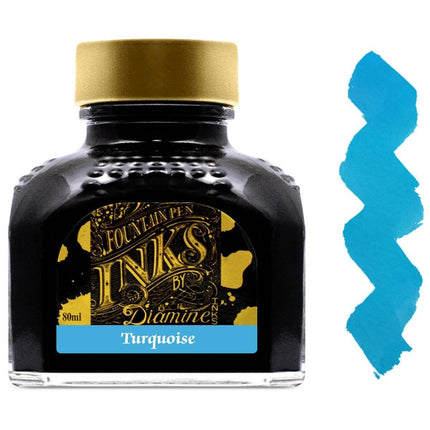 Diamine Fountain Pen Ink Bottle - 80 ml Turquoise | 7003 ,