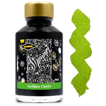 Diamine Fountain Pen Ink Bottle - Shimmer, Golden Oasis, 50 ml | 9011 ,