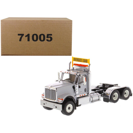 Diecast Masters 1/50 Model Tractor - International HX520 Day Cab Tandem Light Grey ,