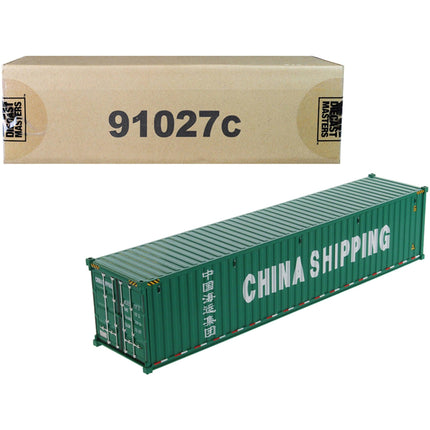 Diecast Masters 1/50 Scale Model Sea Container - 40' Dry Goods "China Shipping" Green ,