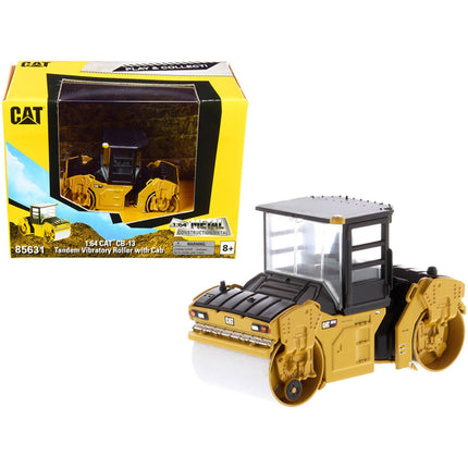 Diecast Masters 1/64 Diecast Model Roller - CAT CB-13 Tandem Vibratory with Cab ,