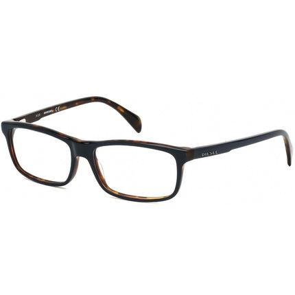 Diesel Men's Eyeglasses - Blue/Havana Rectangular Shaped Plastic Frame | DL5203 092 ,
