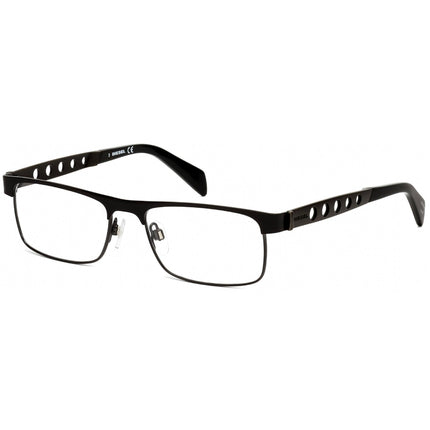 Diesel Men's Eyeglasses - Clear Lens Full Rim Black Rectangular Frame | DL5114 005 ,