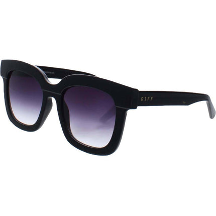 Diff Women's Sunglasses - Black Plastic Square Frame | DIFF MAKAY DE01-0264 BKGSN ,
