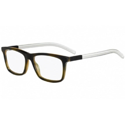 Dior Men's Eyeglasses - Green/Crystal Havana Rectangular Frame | BLACKTIE215 01BD ,