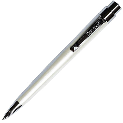 Diplomat Ballpoint Pen - Magnum Pearl White Plastic Barrel Push Button | D40901040 ,