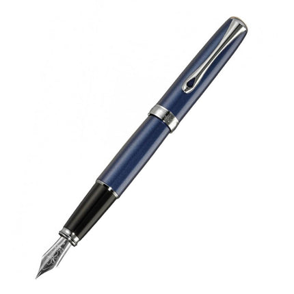 Diplomat Excellence A2 Fountain Pen - Midnight Blue with Chrome Trim ,