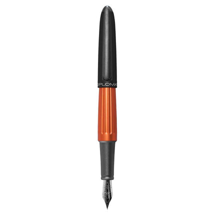 Diplomat Fountain Pen - Aero Orange and Black Aluminum, Fine | D40313023 ,