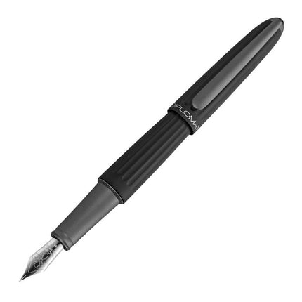 Diplomat Fountain Pen - Medium Nib Aero Black Aluminum | D40301025 ,