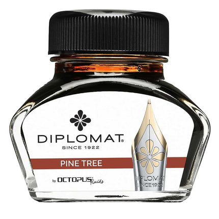 Diplomat Ink Bottle - Octopus Glass for Fountain Pen, Pine Tree, 30ml | D41001019 ,