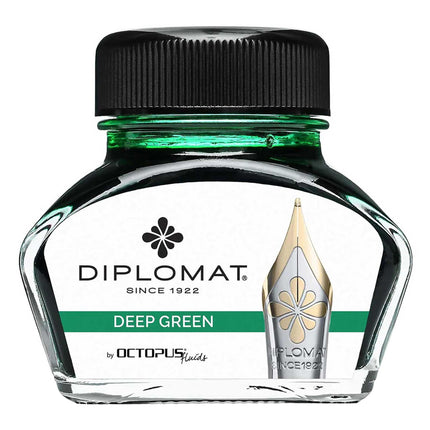 Diplomat Ink Bottle - Octopus Smooth for Fountain Pen, Deep Green, 30ml | D41001013 ,