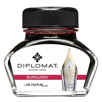 Diplomat Ink Bottle - Octopus Very Smooth for Fountain Pen, Burgundy, 30ml | D41001007 ,